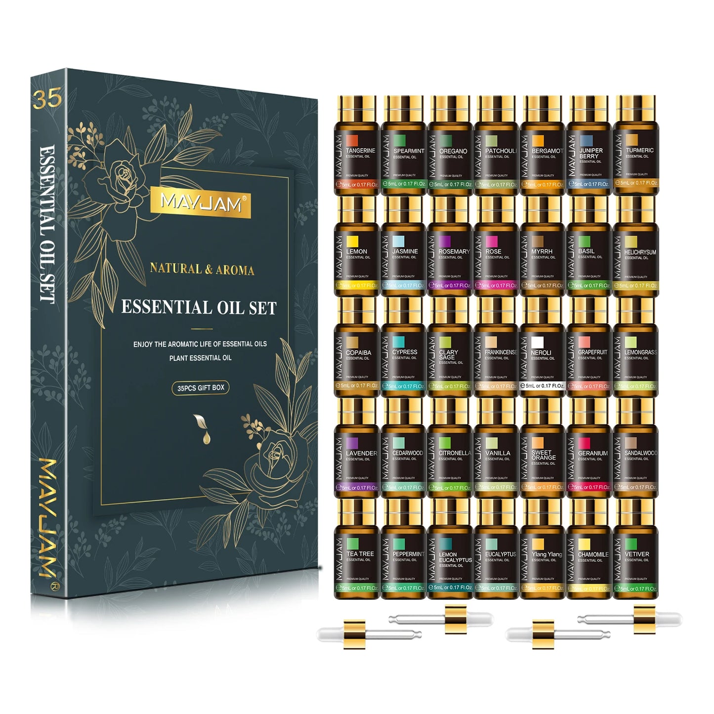 MAYJAM 35-Piece Essential Oil Gift Set